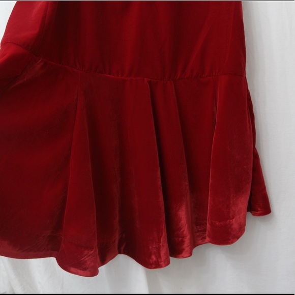 NWT Free People Soft Focus Red Velvet Mini Dress S - Picture 7 of 8